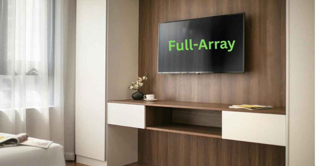 Full-Array label on a Direct-Lit TV