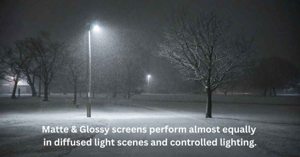 Glossy vs Matte OLED screens in diffused light scenes